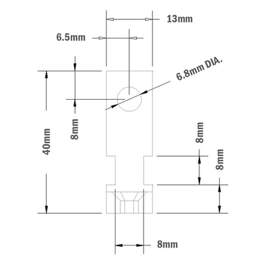 41-001-0 MODULAR SOLUTIONS PROFILE FASTENER HIDDEN PROFILE CONNECTOR M